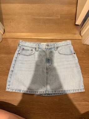 Abercrombie & Fitch Light Blue Denim Mini Skirt